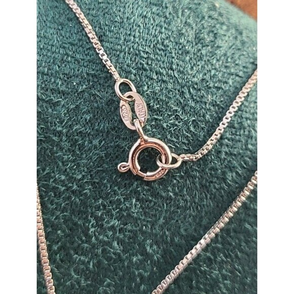 Sterling Silver Amber Pendant Necklace 18" Ornate Scrollwork 925 Vintage Artisan - Picture 4 of 8